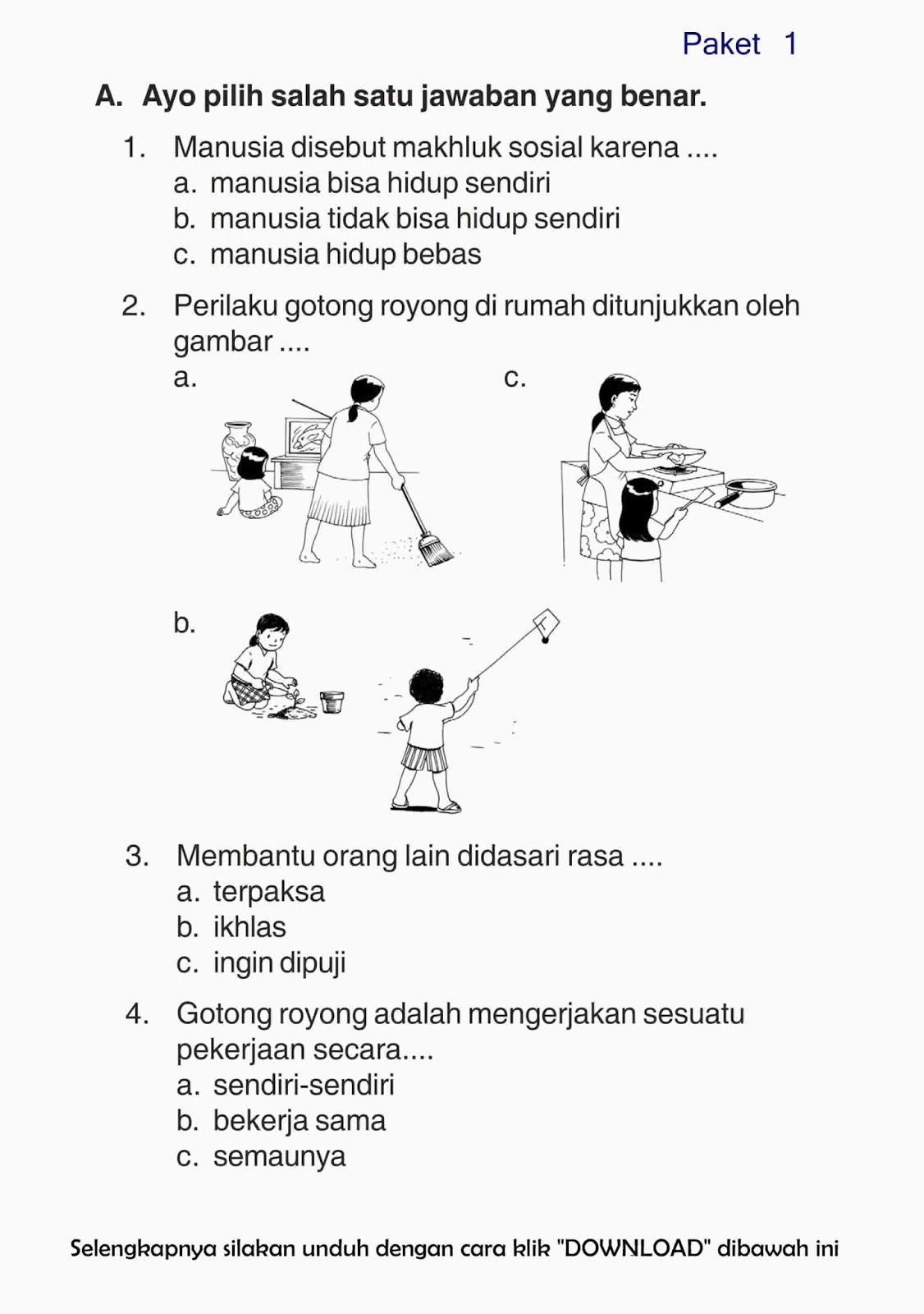 Ternyata Ini Rahasia Soal PKN Kelas 2 SD Semester 1 dan Kunci Jawaban yang Wajib Diketahui Ternyata Ini Rahasia Soal PKN Kelas 2 SD Semester 1 dan Kunci Jawaban yang Wajib Diketahui