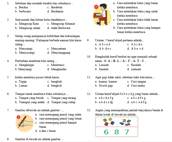 Mengintip Soal Ujian Kelas 1 Tema 2 Tahun 2019 Panduan Lengkap untuk