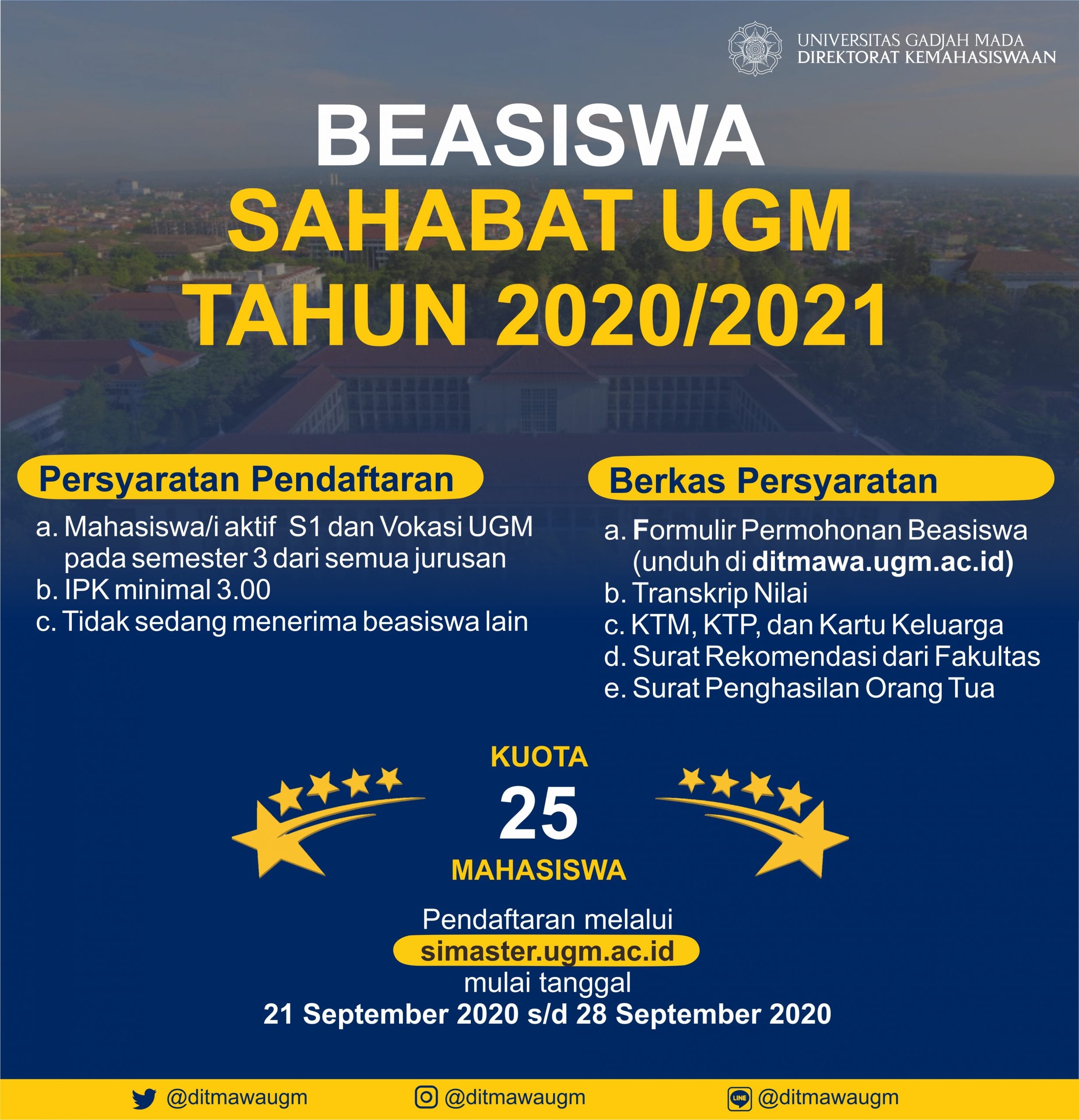 Pendaftaran Ugm Yogyakarta Universitas Gadjah Mada YLSAC Pendaftaran Ugm Yogyakarta Universitas Gadjah Mada YLSAC
