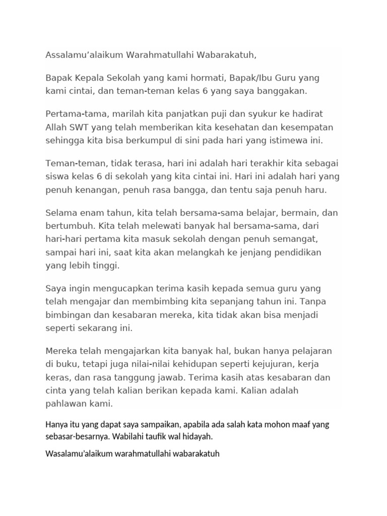 Kenangan Perpisahan Kelas 6 PDF Kenangan Perpisahan Kelas 6 PDF
