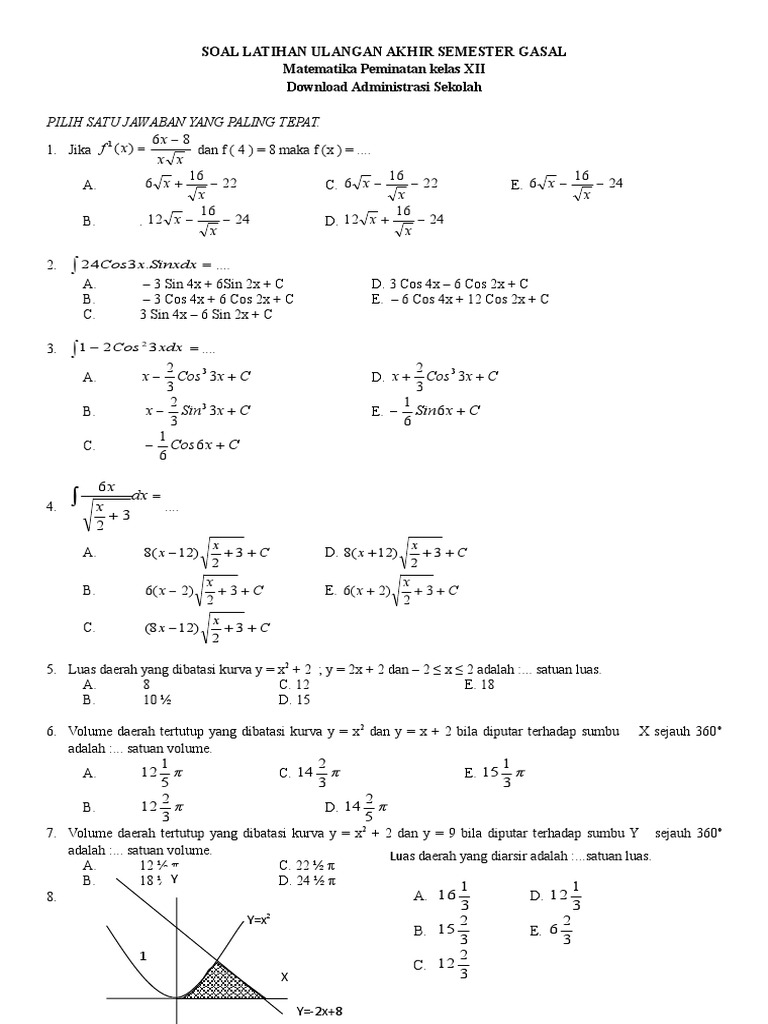 7 Cara Kuasai contoh soal uas matematika kelas 12 semester 1 kurikulum 2013 Sebelum Ujian 7 Cara Kuasai contoh soal uas matematika kelas 12 semester 1 kurikulum 2013 Sebelum Ujian
