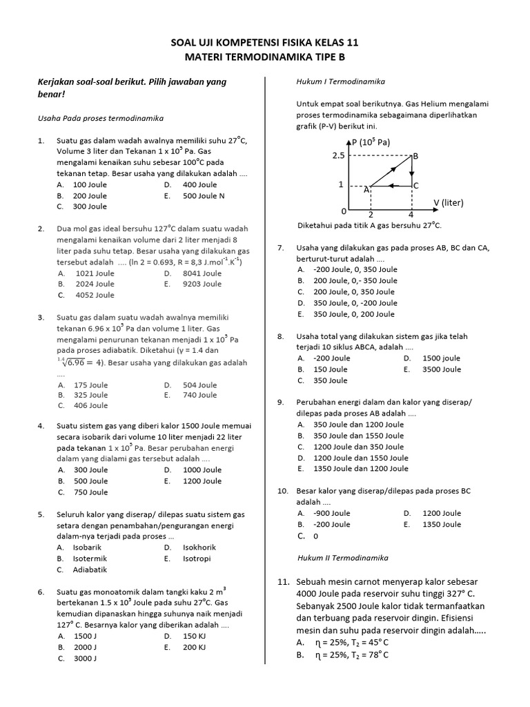 Soal Termodinamika PDF