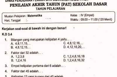 7 Rahasia Download Soal Matematika Kelas 4 Semester 2 K13 Diketahui Sebelum Terlambat 7 Rahasia Download Soal Matematika Kelas 4 Semester 2 K13 Diketahui Sebelum Terlambat