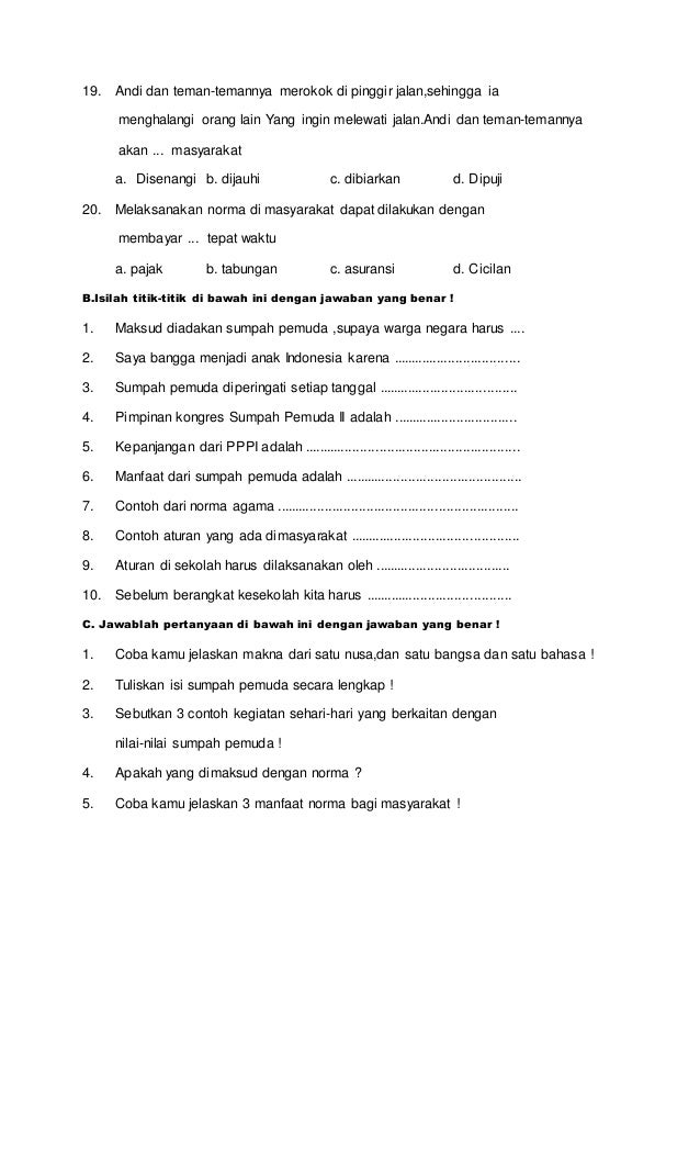 Soal Uts Pkn Kelas 3 Semester 1 Kurikulum 2013 Dalchaebi