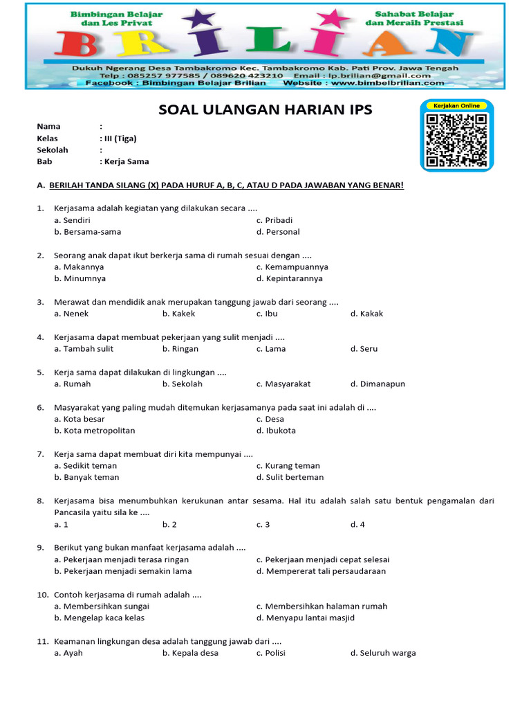 7 Rahasia Download Soal Kunci Jawaban UKK Kelas 3 SD Pelajaran IPS yang Wajib Tahu