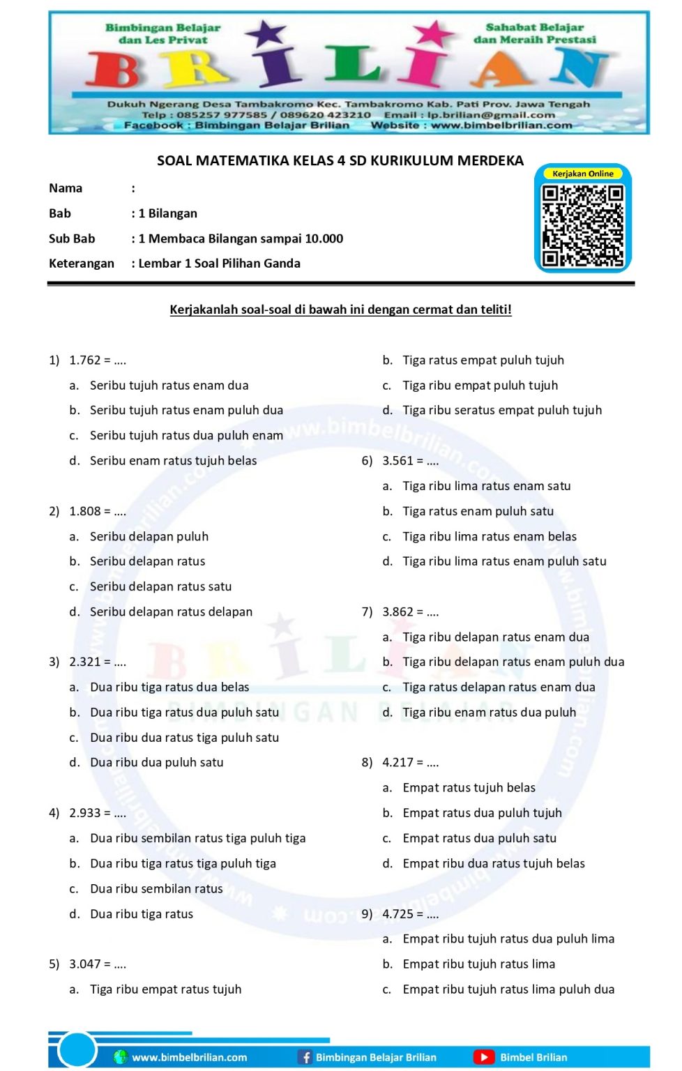 Download Soal Matematika Kelas 4 SD Gratis 10 Contoh Soal OMI yang Jarang Diketahui Download Soal Matematika Kelas 4 SD Gratis 10 Contoh Soal OMI yang Jarang Diketahui