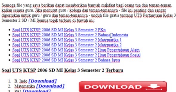 Terbukti! 7 Tips Ampuh Download Soal KTSP 2006 Kelas 3 dan 6 Sebelum Terlambat